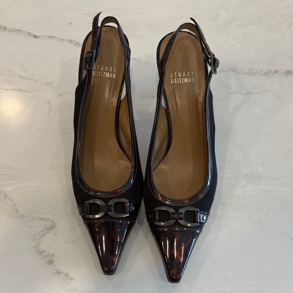 Stuart Weitzman Black Patent Leather Heels